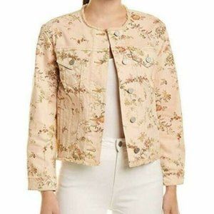 LA VIE REBECCA TAYLOR BELLE BOUQUET DENIM JACKET SZ S